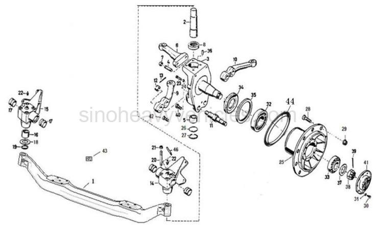 SINOTRUK PARTS CATALOG FRONT AXLE 7T and 9T