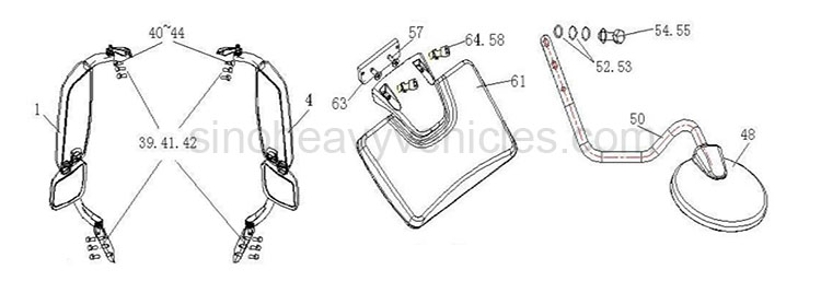 HOWO PARTS BOOK ONLINE CATALOG REARVIEW MIRROR