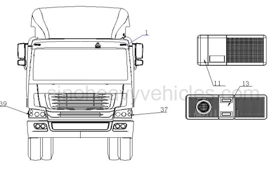 HOWO TRUCK CABIN PARTS CATALOGS ELECTRIC EQUIPMENT