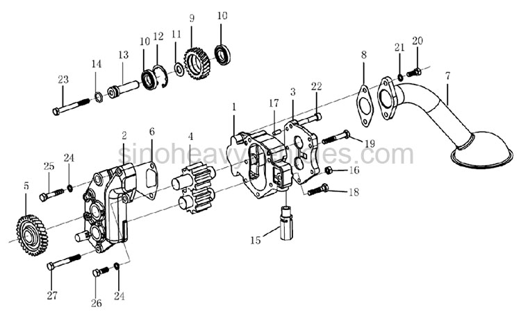 SINOTRUK PARTS CATALOG ENGINE OIL PUMP