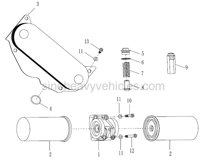 SINOTRUK PARTS CATALOG ENGINE OIL FILTERS