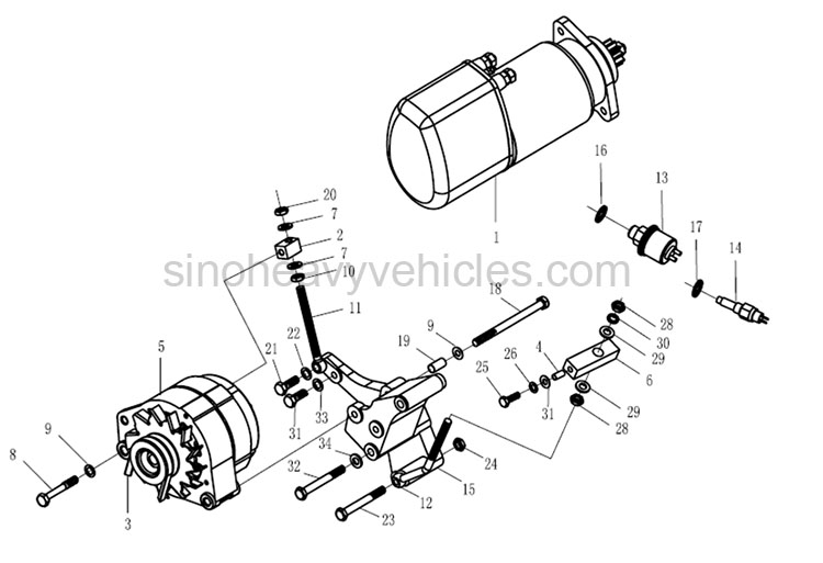 SINOTRUK PARTS CATALOG ENGINE ELECTRICAL SYSTEM