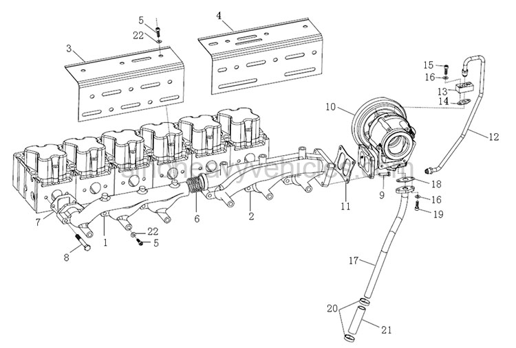 SINOTRUK PARTS CATALOG ENGINE COOLING SYSTEM EXHAUST SYSTEM