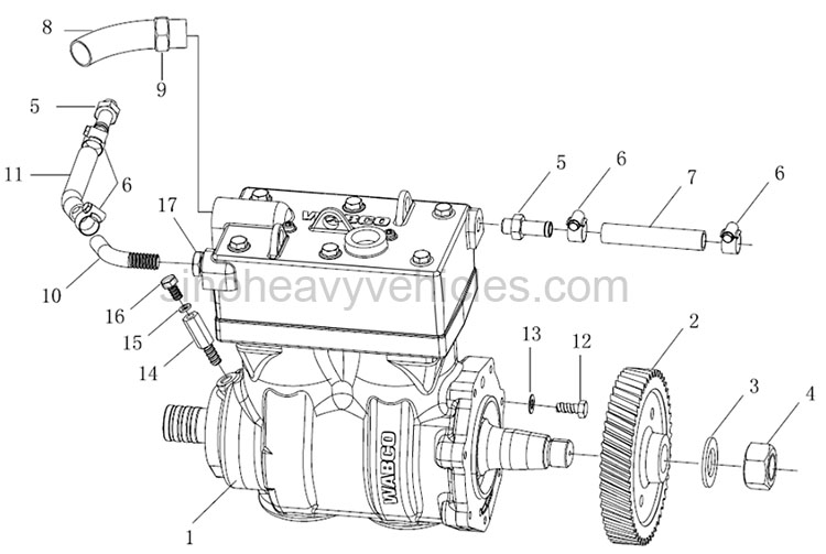 SINOTRUK PARTS CATALOG ENGINE AIR COMPRESSOR