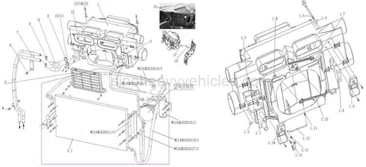 SINOTRUK HOWO AIR CONDITIONER CATALOG