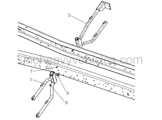 HOWO PARTS CATALOG REAR FENDER BRACKET