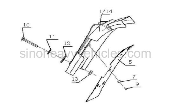 SINOTRUK CATALOG  FRONT WHEEL REAR FENDER CATALOG